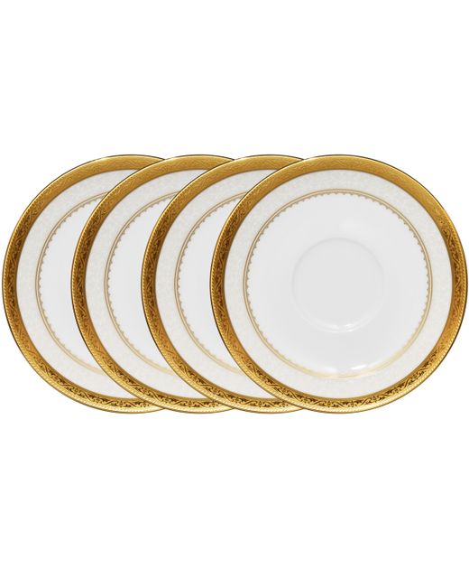 Noritake Odessa Gold Set of 4 Saucers Service For