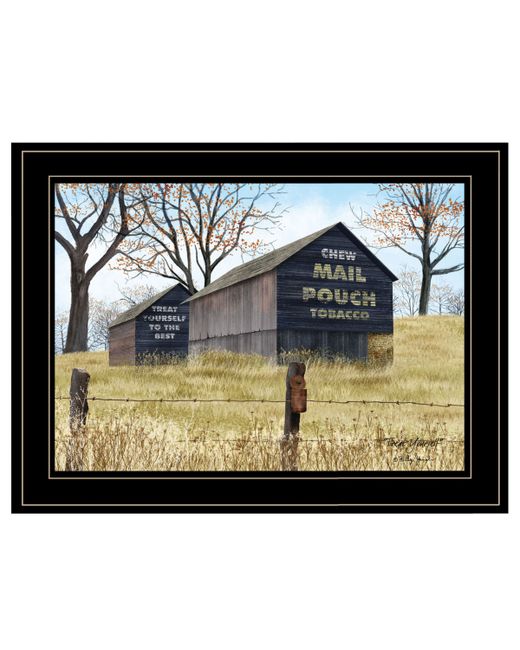 Trendy Decor 4u Treat Yourself Mail Pouch Barn by Billy Jacobs Ready to hang Framed Print Black Frame 19 x 15