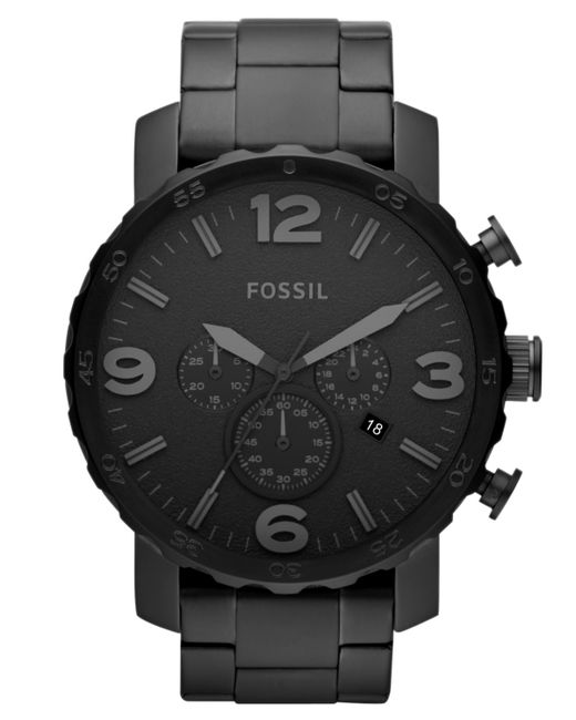 Fossil Chronograph Nate Tone Stainless Steel Bracelet Watch 50mm