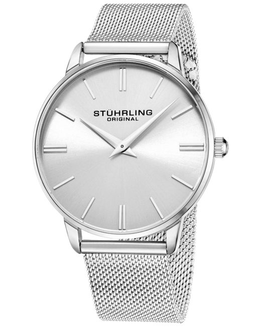Stuhrling Tone Stainless Steel Bracelet Watch 42mm