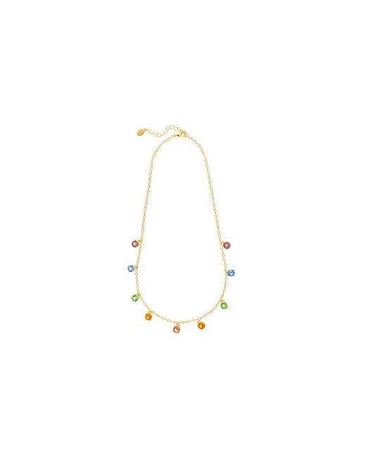 Rivka Friedman Dangling Rainbow Crystal Necklace