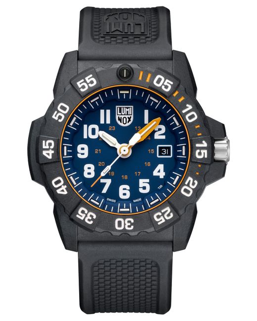 Luminox Swiss Navy Seal Foundation Exclusive Military Dive Black Rubber Strap Watch 45mm