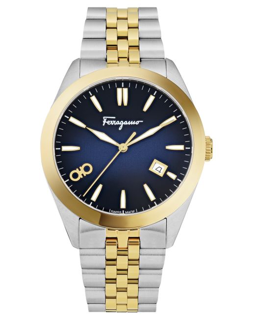 Ferragamo Salvatore Swiss Classic Two-Tone Stainless Steel Bracelet Watch 42mm stainless