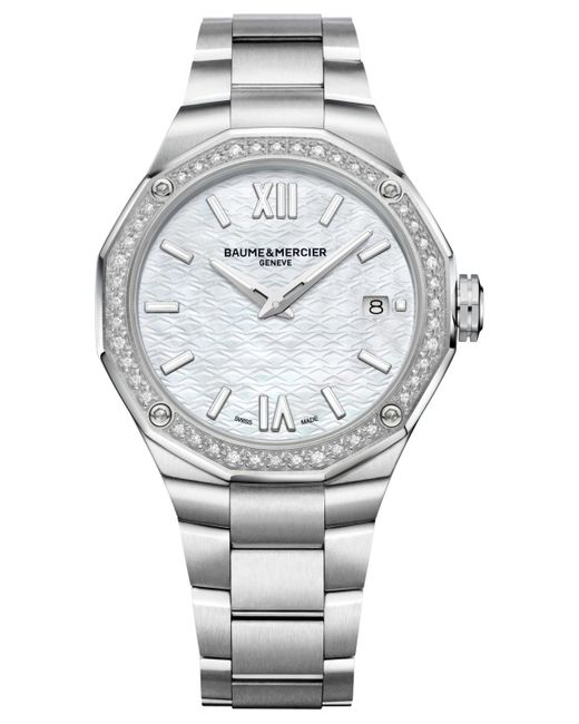 Baume & Mercier Swiss Riviera Diamond 1/5 ct. t.w. Stainless Steel Bracelet Watch 36mm
