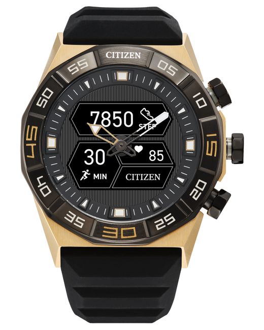 Citizen Cz Smart Hybrid Black Silicone Strap Watch 44mm