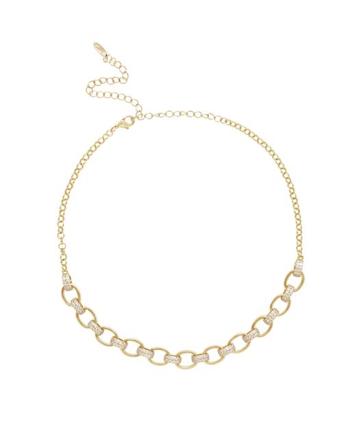 Ettika Empowered Crystal and 18K Chain Link Necklace