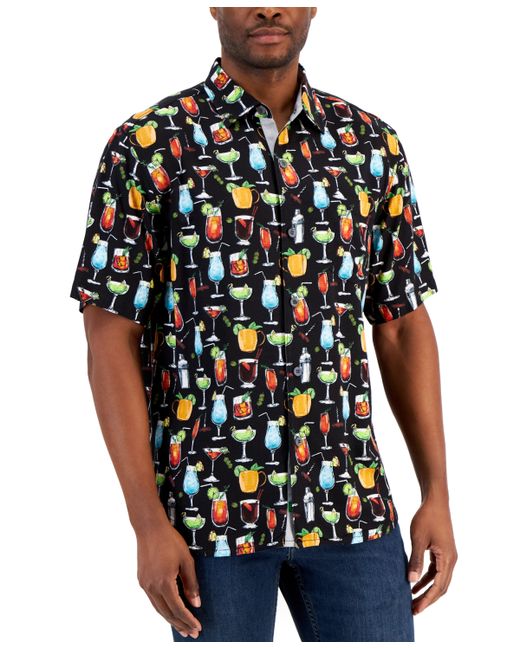 Tommy Bahama Veracruz Cay All Nighter Cocktail Print Short-Sleeve Button-Up Shirt