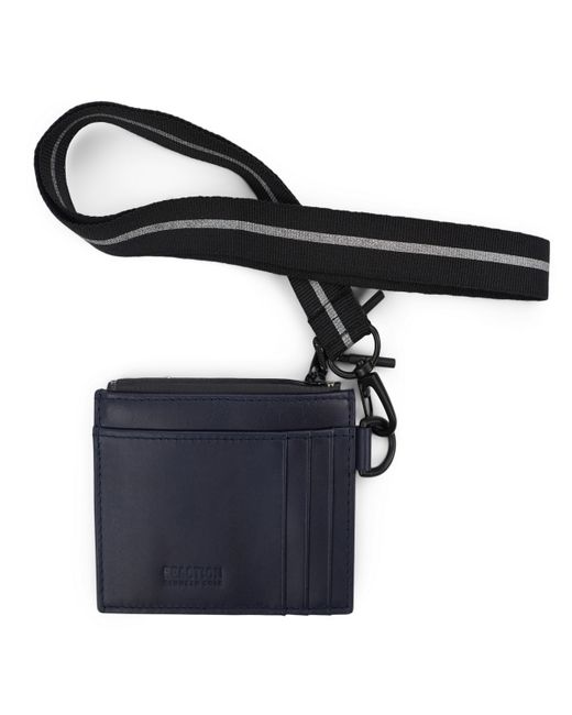 Kenneth Cole REACTION Getaway Card Case Wallet with Removable Lanyard