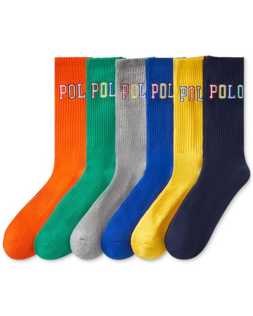 Polo Ralph Lauren 6-Pk. Polo Outlined Crew Socks