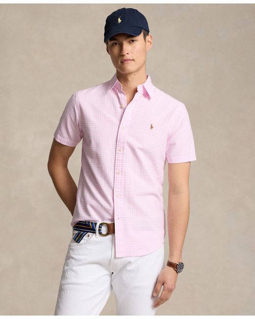 Polo Ralph Lauren Classic-Fit Gingham Oxford Shirt white