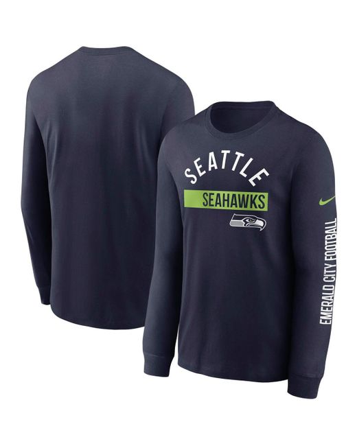 Nike College Seattle Seahawks Fan Gear Bar Long Sleeve T-shirt