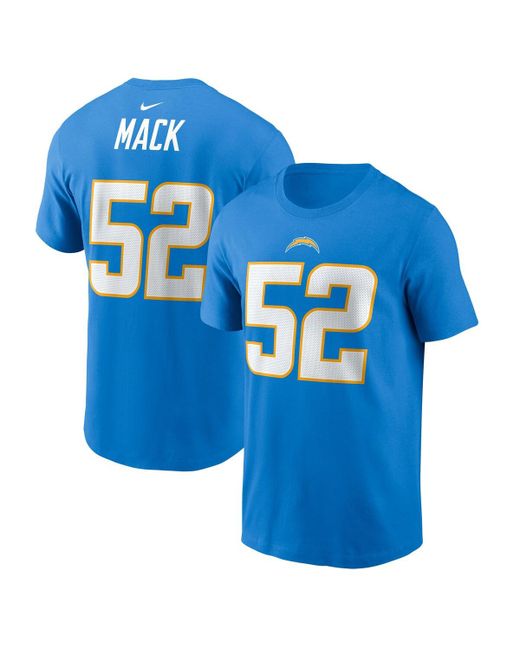 Nike Khalil Mack Los Angeles Chargers Player Name Number T-shirt