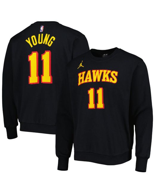 Jordan Trae Young Atlanta Hawks Statement Name and Number Pullover Sweatshirt