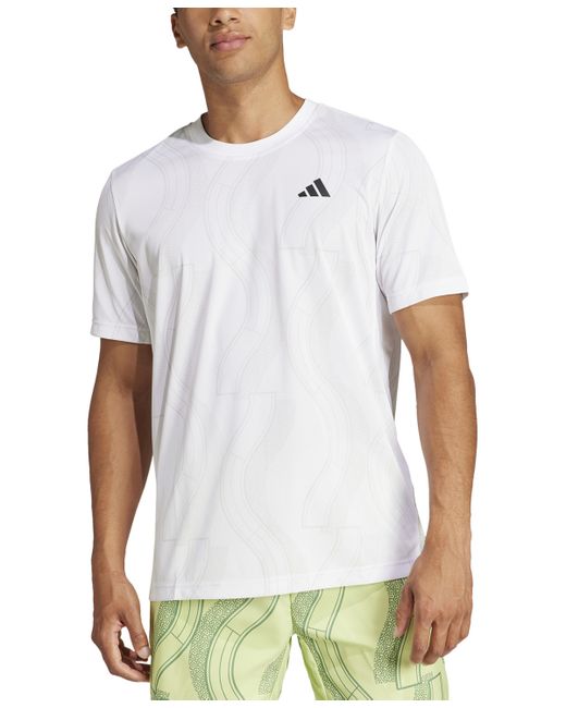 Adidas Moisture-Wicking Club Tennis Graphic T-Shirt Grey