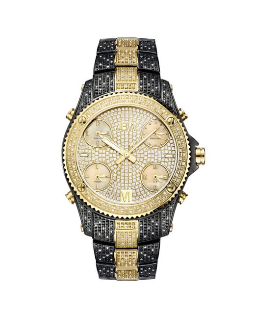 Jbw Jet Setter Diamond 2 ct.t.w. Ion-Plated Stainless Steel Watch