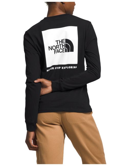 The North Face Long-Sleeve Box Logo T-Shirt Tnf White