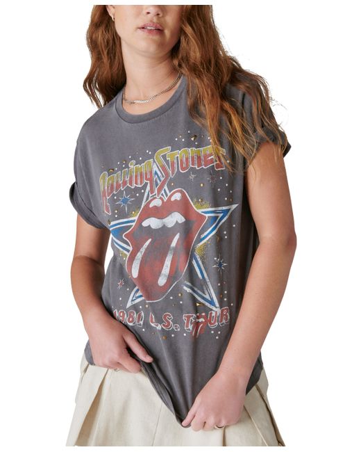 Lucky Brand Rolling Stones Stud-Embellished Tour T-Shirt