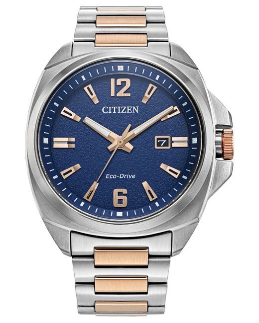 Citizen Eco-Drive Sport Luxury Two Tone Stainless Steel Bracelet Watch 42mm
