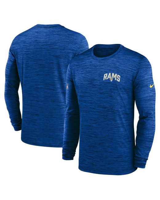Nike Los Angeles Rams Velocity Athletic Stack Performance Long Sleeve T-shirt