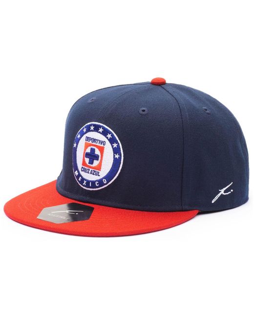 Fan Ink and Red Cruz Azul Team Snapback Adjustable Hat