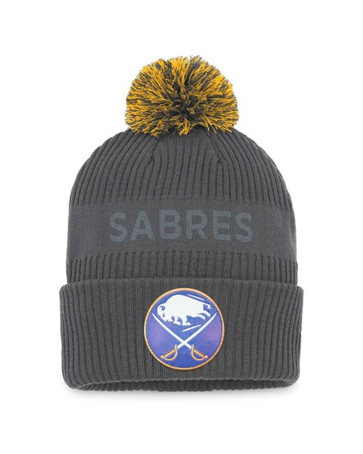 Fanatics Buffalo Sabres Authentic Pro Home Ice Cuffed Knit Hat with Pom
