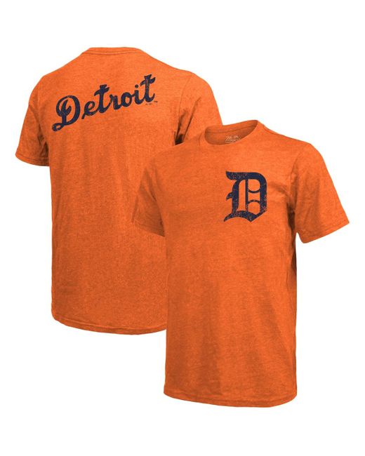 Majestic Threads Detroit Tigers Throwback Logo Tri-Blend T-shirt