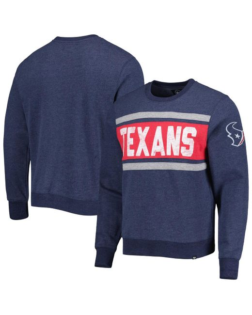 '47 Brand 47 Brand Distressed Houston Texans Bypass Tribeca Pullover Sweatshirt
