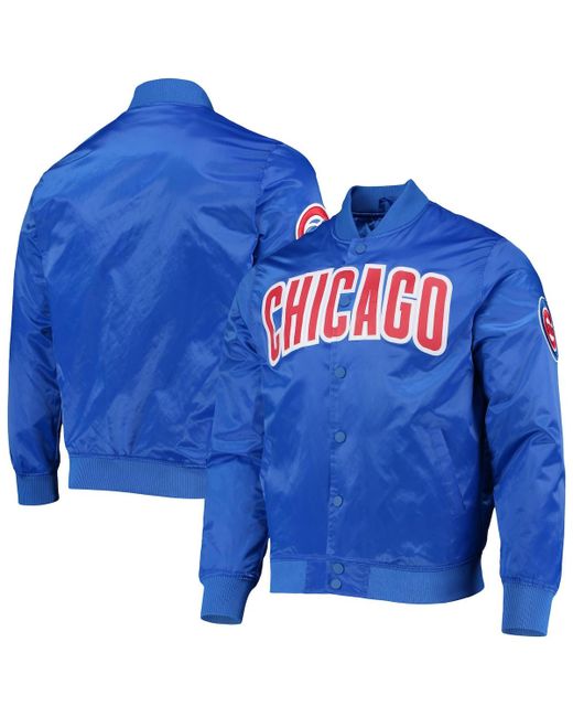 Pro Standard Chicago Cubs Wordmark Satin Full-Snap Jacket