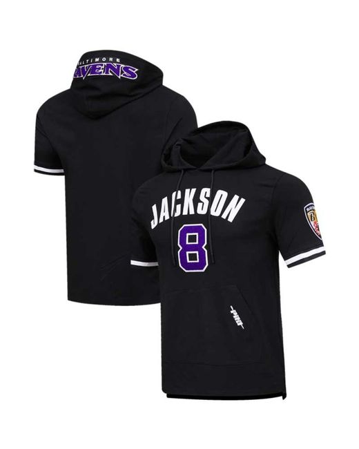 Pro Standard Lamar Jackson Baltimore Ravens Player Name and Number Hoodie T-shirt