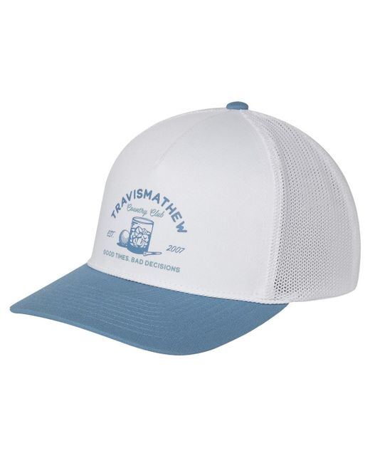 TravisMathew Blue Surf Warning Adjustable Hat