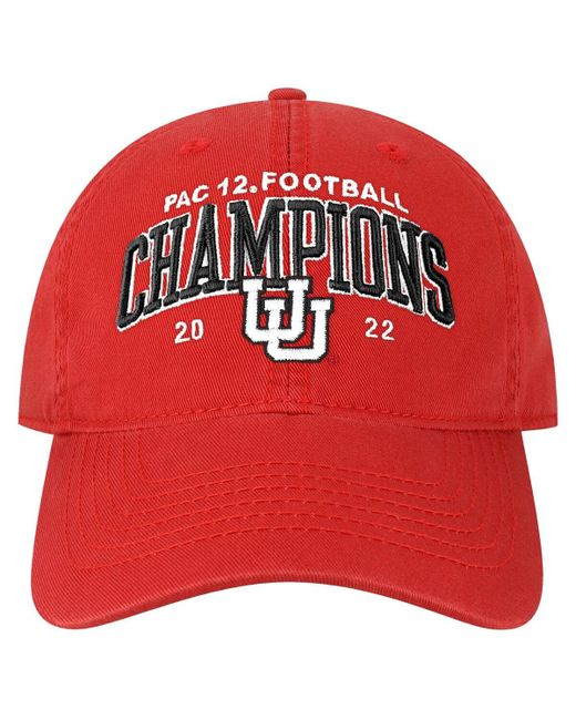 Legacy Athletic Utah Utes 2022 Pac-12 Champions Bold Arch Eza Relaxed Twill Adjustable Hat