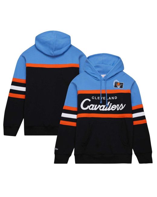 Mitchell & Ness Blue Cleveland Cavaliers Head Coach Pullover Hoodie