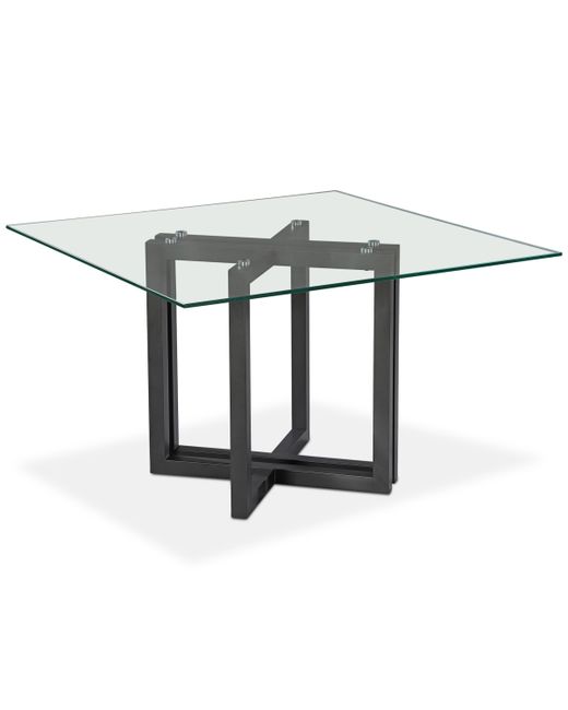 Macy's Emila 48 Square Glass Mix and Match Dining Table Created for