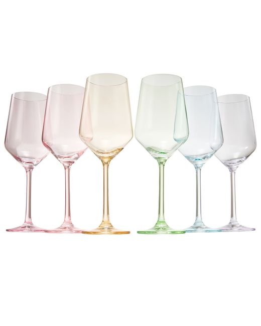 The Wine Savant Colored Wine Glasses 12 oz Set of 6