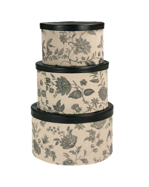 Household Essentials Round Hat Boxes Set of 3