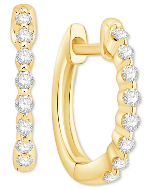 Macy's Diamond Small Hoop Earrings 1/6 ct. t.w. 14k Gold