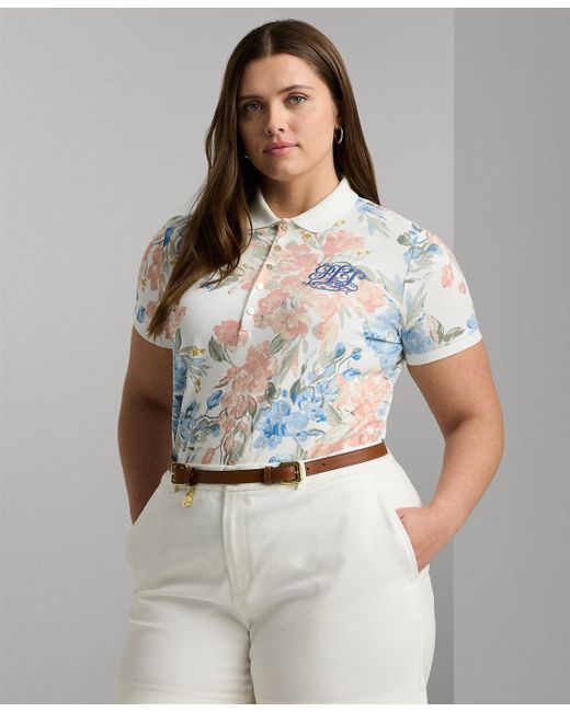 Lauren Ralph Lauren Plus Floral Polo Shirt