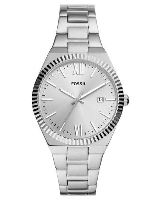 Fossil Scarlette Three-Hand Date Stainless Steel Watch 38mm