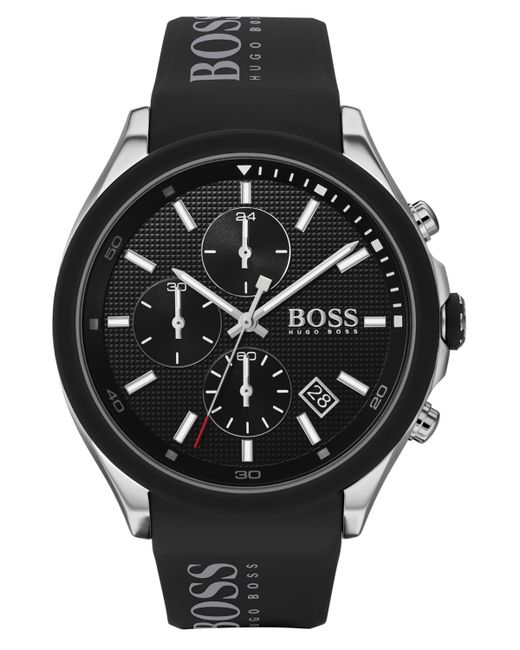 Boss Chronograph Velocity Silicone Strap Watch 45mm