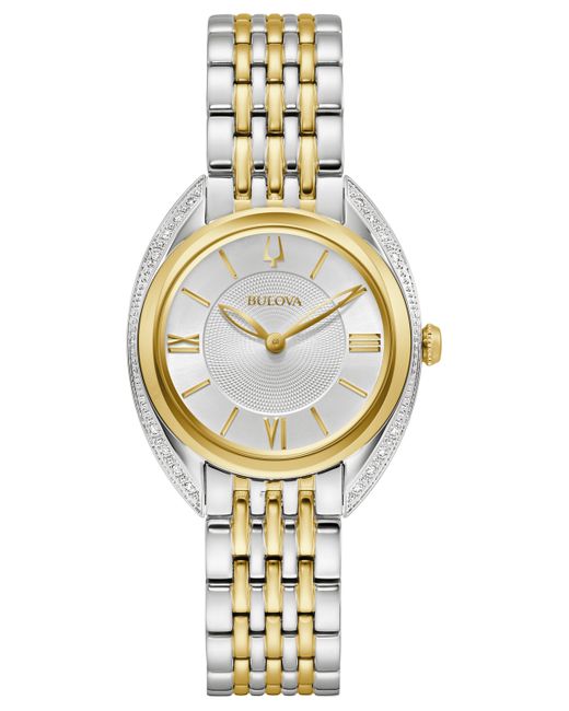Bulova Classic Two Tone Stainless Steel Bracelet Watch 30mm A Exclusive Style