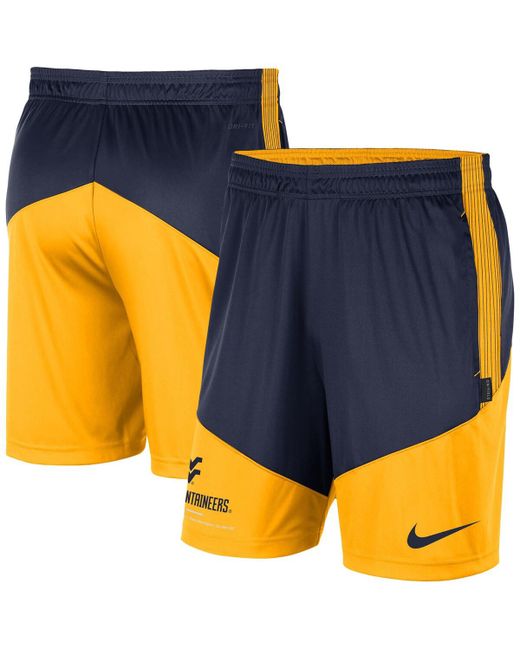 Nike Gold West Virginia Mountaineers Team Performance Knit Shorts