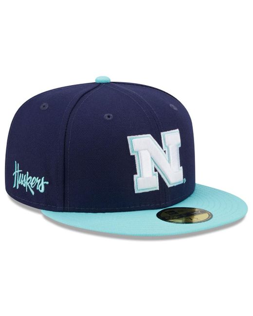 New Era Light Blue Nebraska Huskers 59FIFTY Fitted Hat