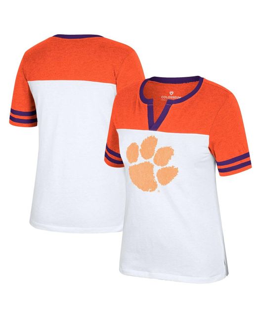 Colosseum Orange Clemson Tigers Frost Yourself Notch Neck T-shirt
