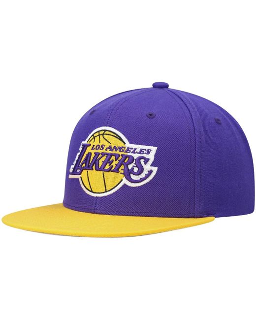 Mitchell & Ness and Gold Los Angeles Lakers Team Two-Tone 2.0 Snapback Hat