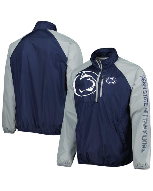 G-iii Sports By Carl Banks Gray Penn State Nittany Lions Point Guard Raglan Half-Zip Jacket