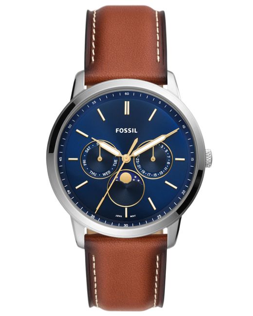 Fossil Neutra Brown Leather Strap Watch 42mm