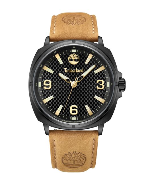 Timberland Bailard Genuine Leather Strap Watch 44mm