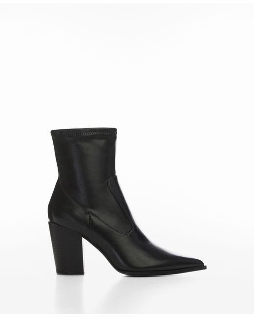 Mango Pointy Elasticated Ankle Boots