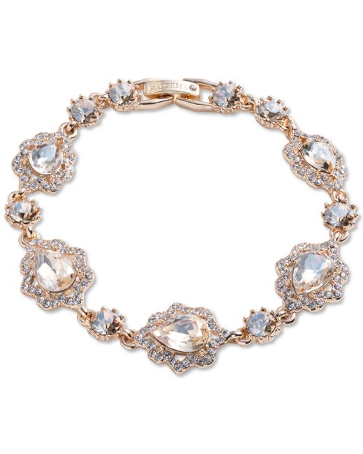 Marchesa Tone Round Pear-Shape Crystal Flex Bracelet