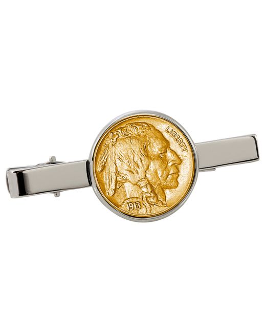 American Coin Treasures Gold-Layered Buffalo Nickel Coin Tie Clip